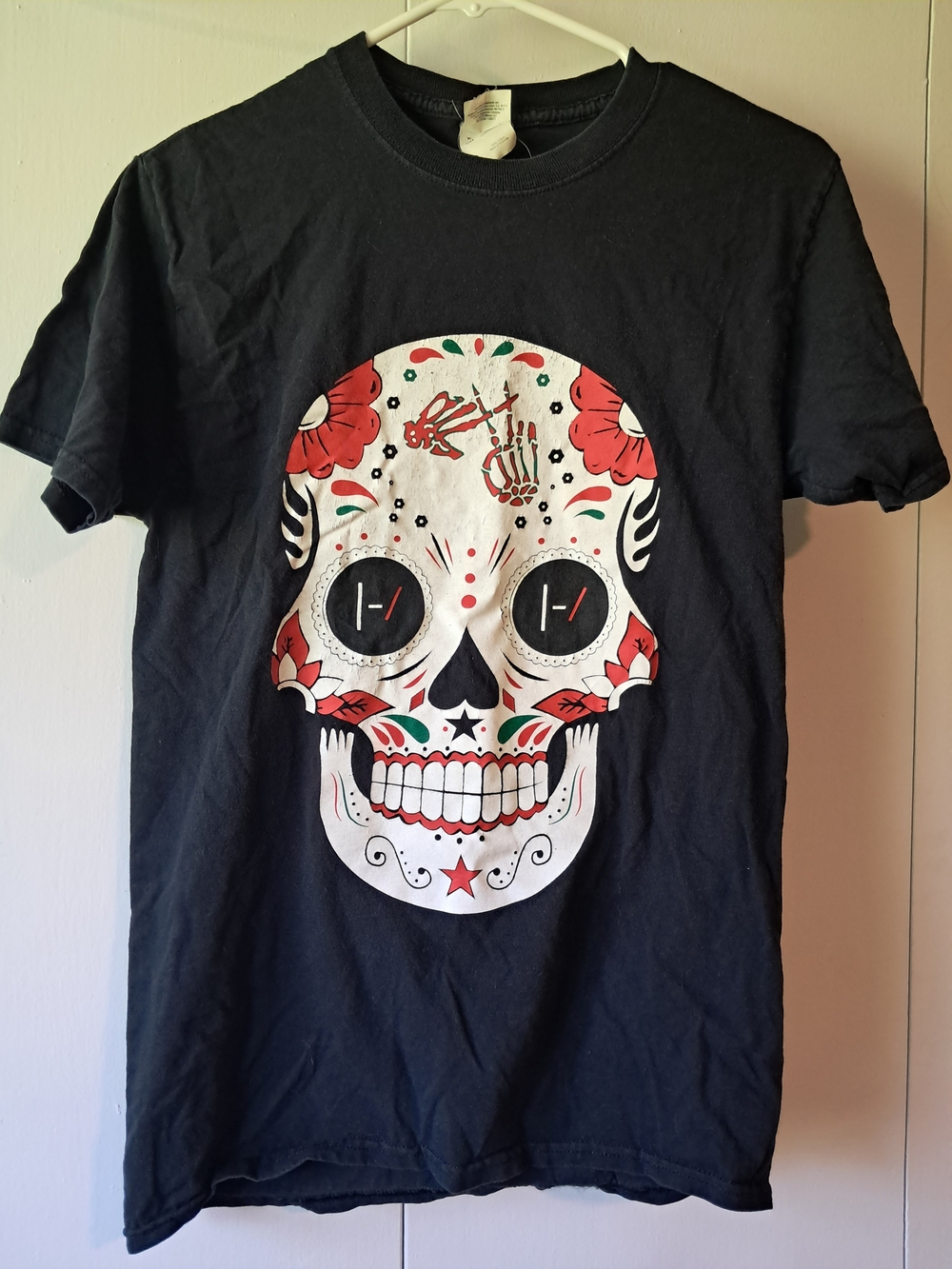 Collector's Twenty One Pilots-Blurryface Era-Black Sugar Skull Graphic Tee